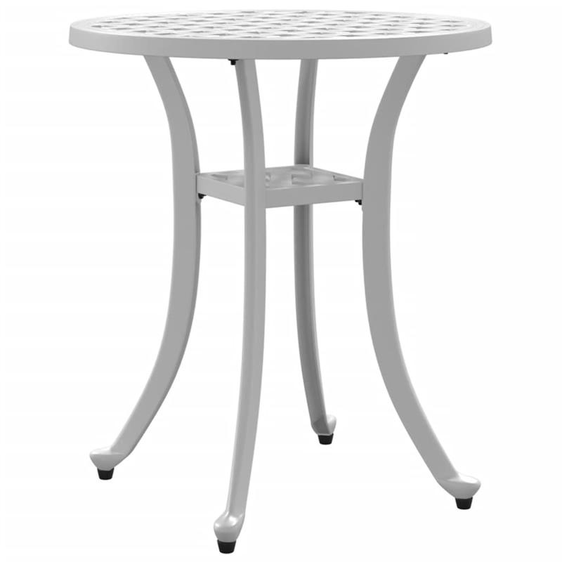 vidaXL Cast Aluminum Garden Table in White