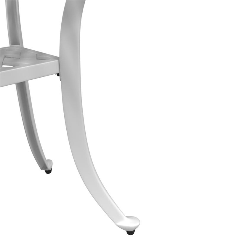 vidaXL Cast Aluminum Garden Table in White