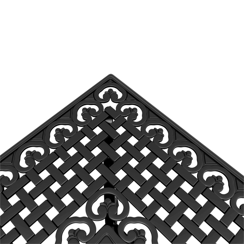 vidaXL Cast Aluminum Medium Garden Dining Table in Black