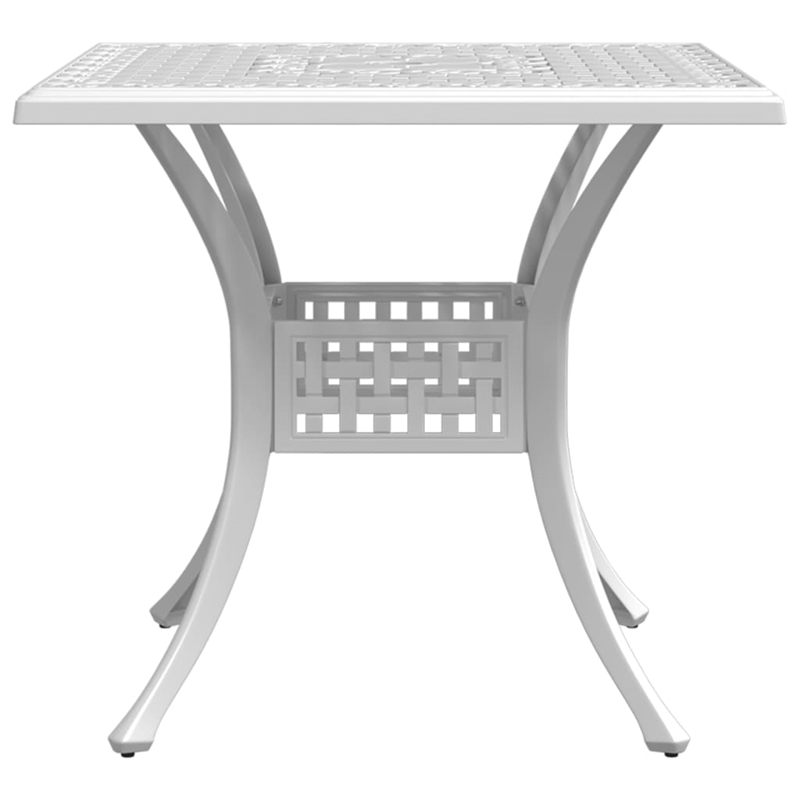 vidaXL Cast Aluminum Durable Garden Dining Table in White