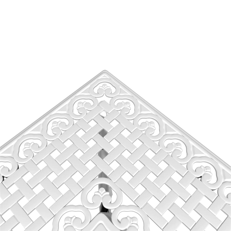 vidaXL Cast Aluminum Durable Garden Dining Table in White