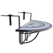 vidaXL Iron and Ceramic Medium Foldable Garden Table in Blue/White