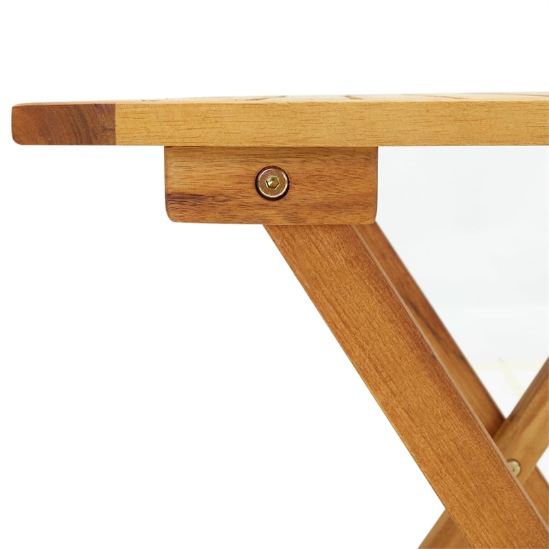 vidaXL Solid Acacia Wood Side Table in Brown
