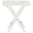 vidaXL Acacia Hardwood Small Foldable Side Table in White