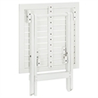 vidaXL Acacia Hardwood Small Foldable Side Table in White