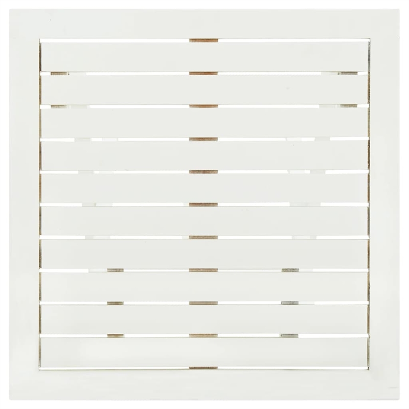 vidaXL Acacia Hardwood Small Foldable Side Table in White