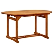 vidaXL Acacia Hardwood Large Extendable Dining Table  in Natural/Brown