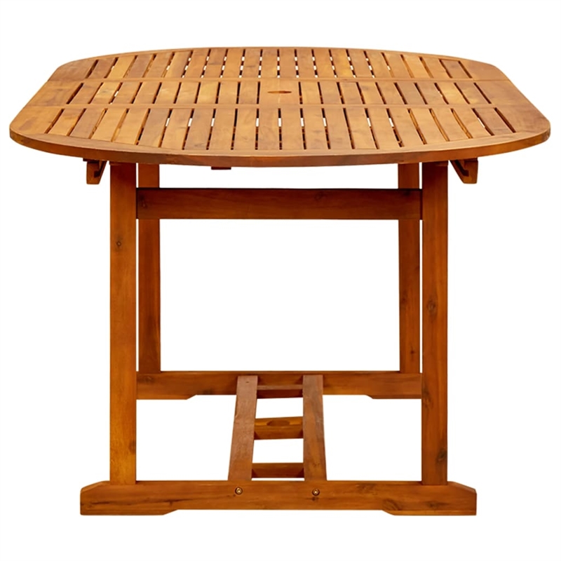 vidaXL Acacia Hardwood Large Extendable Dining Table  in Natural/Brown