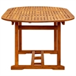 vidaXL Acacia Hardwood Large Extendable Dining Table  in Natural/Brown