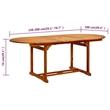 vidaXL Acacia Hardwood Large Extendable Dining Table  in Natural/Brown