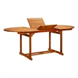 vidaXL Acacia Hardwood Large Extendable Dining Table  in Natural/Brown