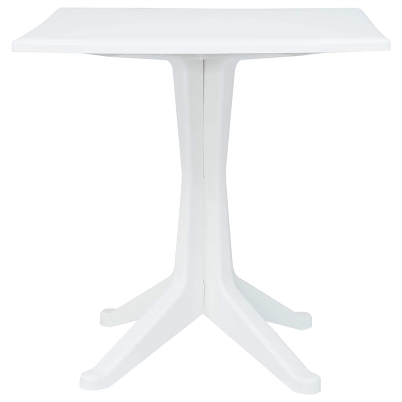 vidaXL Plastic Garden Table in White