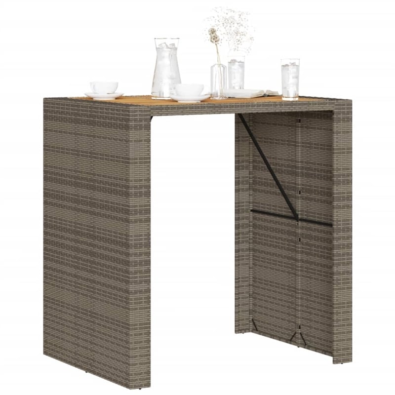 vidaXL Garden Bar Table in Gray