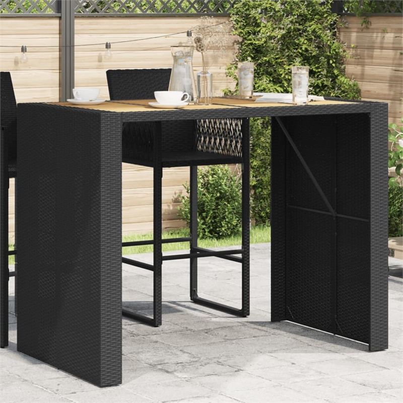vidaXL Garden Bar Table in Black