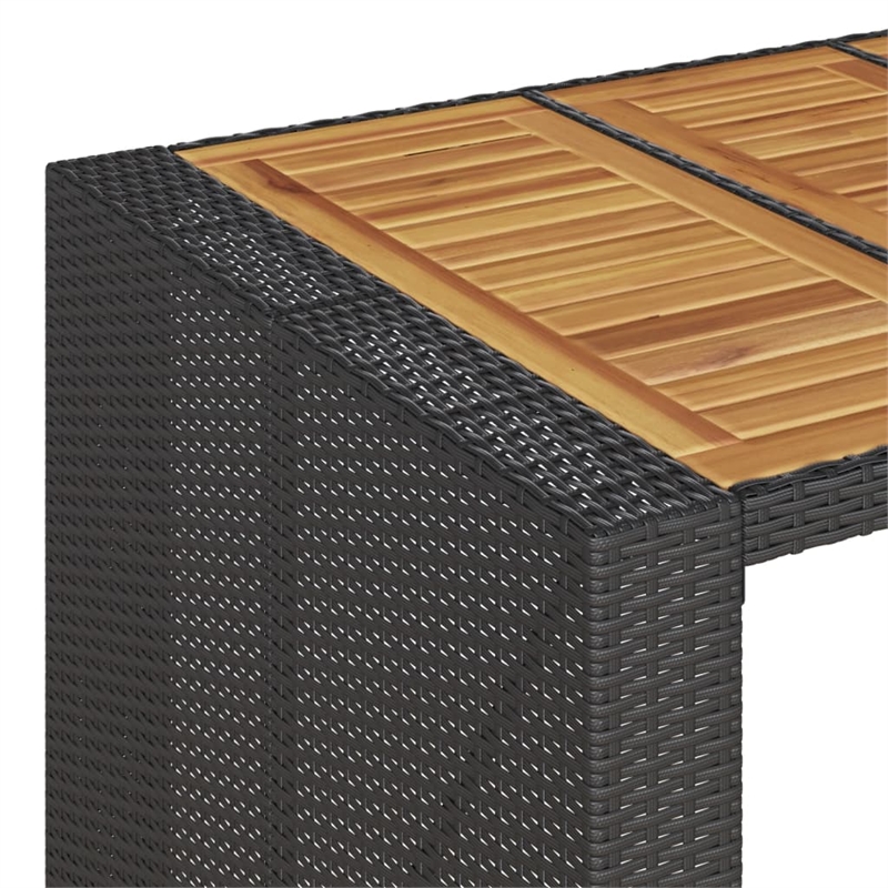 vidaXL Garden Bar Table in Black