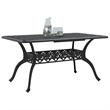 vidaXL Cast Aluminum Large Garden Dining Table in Black