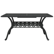 vidaXL Cast Aluminum Large Garden Dining Table in Black