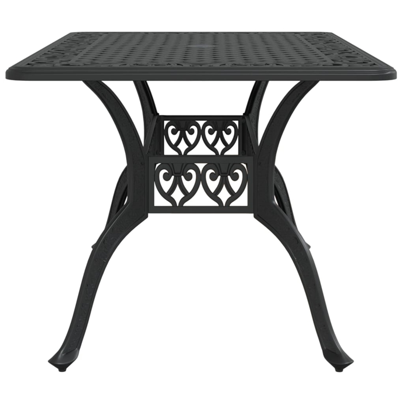 vidaXL Cast Aluminum Large Garden Dining Table in Black