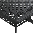 vidaXL Cast Aluminum Large Garden Dining Table in Black