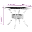 vidaXL Cast Aluminum Medium Garden Table in Green