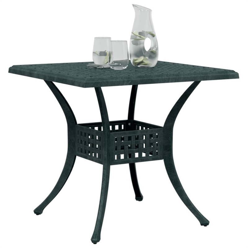 vidaXL Cast Aluminum Medium Garden Table in Green