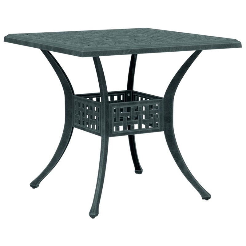 vidaXL Cast Aluminum Medium Garden Table in Green
