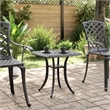 vidaXL Cast Aluminum Durable Medium Garden Table in Black