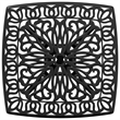 vidaXL Cast Aluminum Durable Medium Garden Table in Black