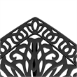 vidaXL Cast Aluminum Durable Medium Garden Table in Black