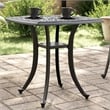 vidaXL Cast Aluminum Durable Medium Garden Table in Black