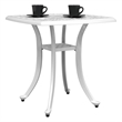 vidaXL Cast Aluminum Small Garden Table in White
