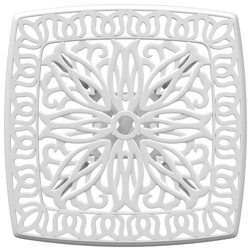 vidaXL Cast Aluminum Small Garden Table in White