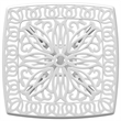 vidaXL Cast Aluminum Small Garden Table in White