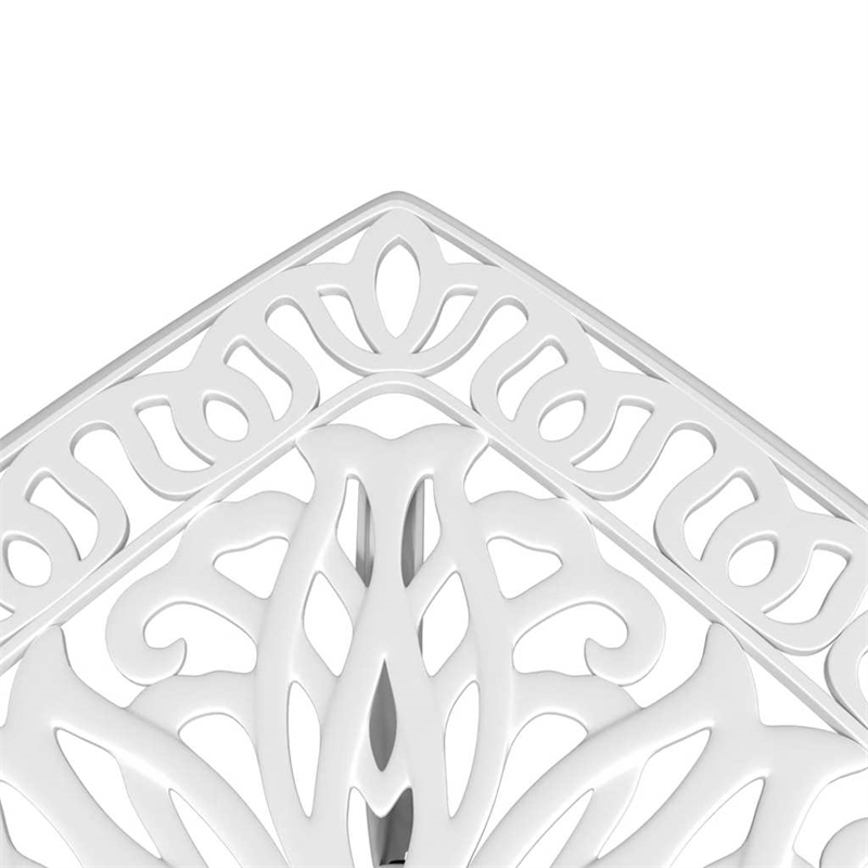 vidaXL Cast Aluminum Small Garden Table in White