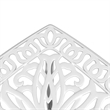 vidaXL Cast Aluminum Small Garden Table in White