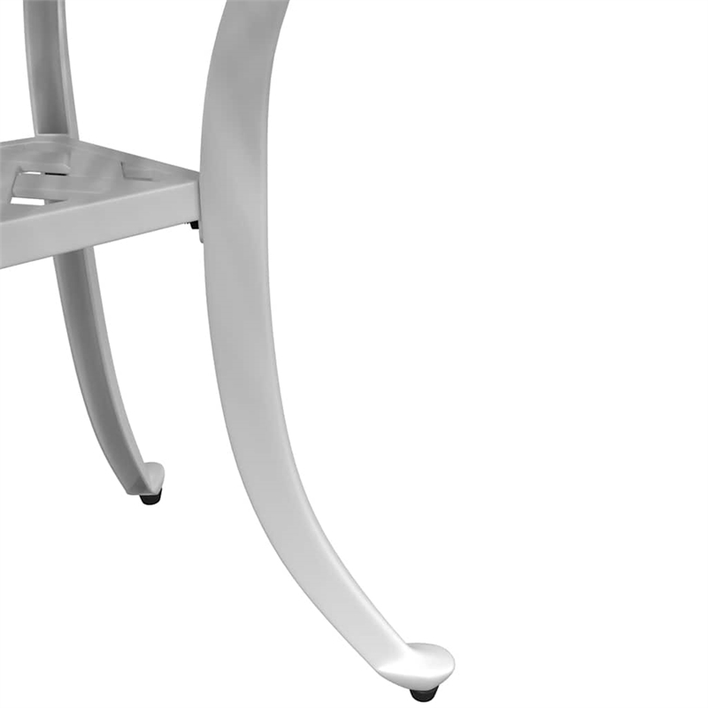 vidaXL Cast Aluminum Small Garden Table in White