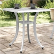vidaXL Cast Aluminum Small Garden Table in White