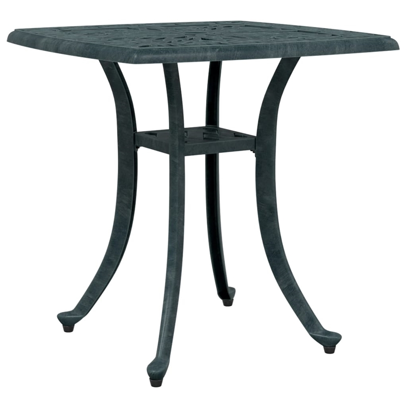 vidaXL Cast Aluminum Medium Garden Dining Table in Green