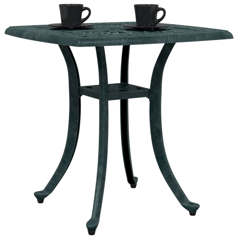 vidaXL Cast Aluminum Medium Garden Dining Table in Green