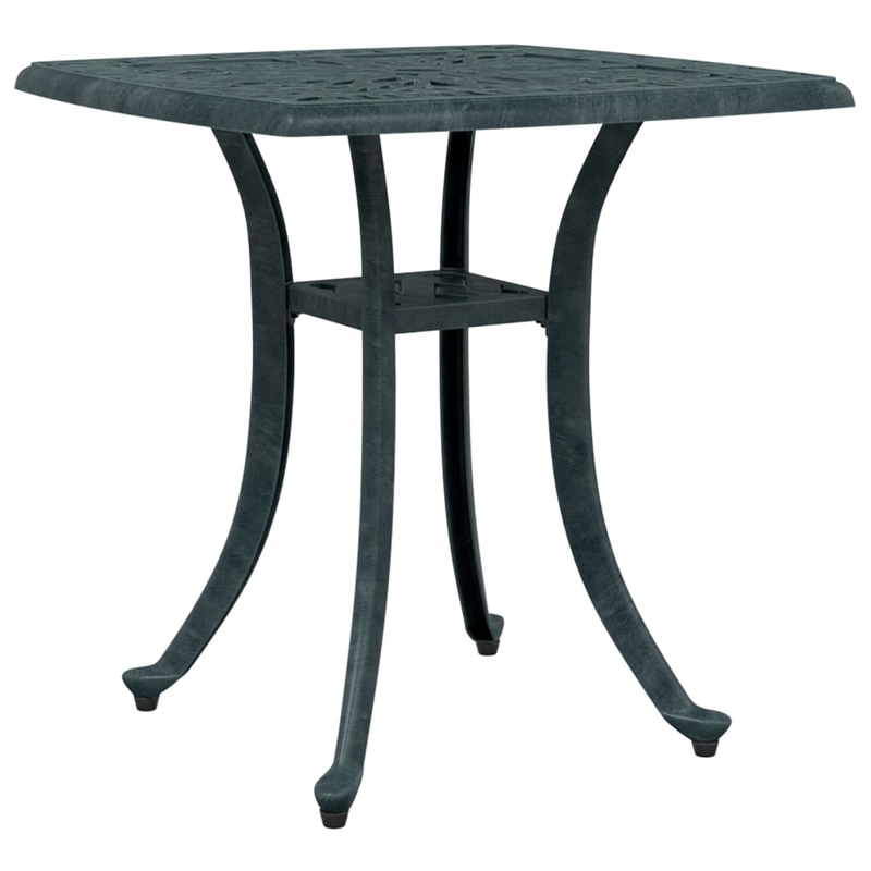 vidaXL Cast Aluminum Medium Garden Dining Table in Green