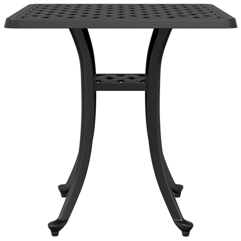 vidaXL Cast Aluminum Medium Garden Dining Table in Black