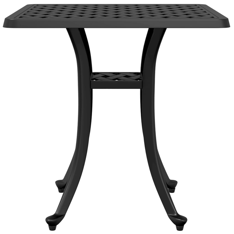 vidaXL Cast Aluminum Medium Garden Dining Table in Black