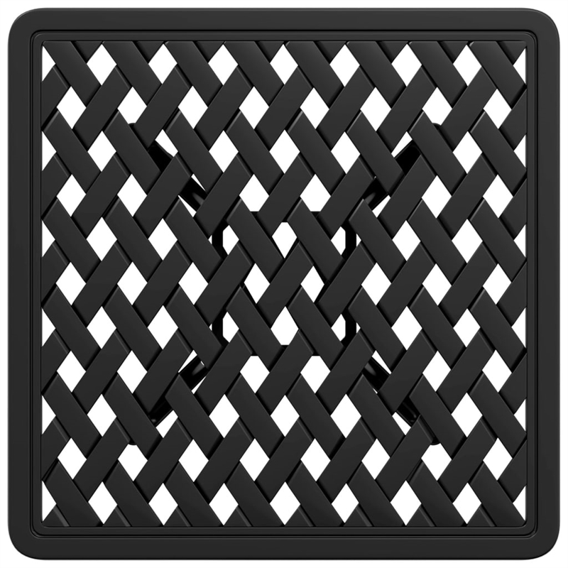 vidaXL Cast Aluminum Medium Garden Dining Table in Black