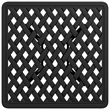 vidaXL Cast Aluminum Medium Garden Dining Table in Black