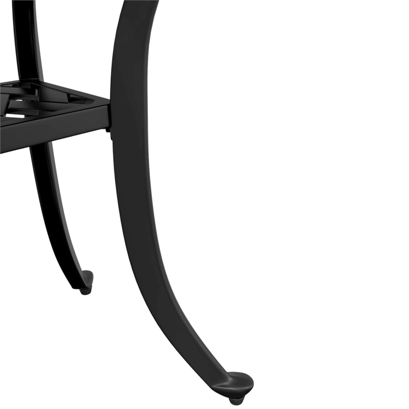vidaXL Cast Aluminum Medium Garden Dining Table in Black