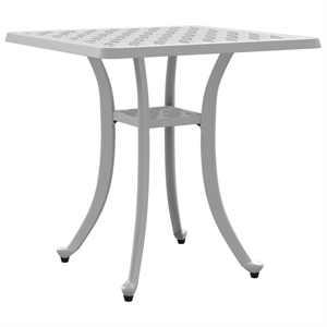 vidaXL Cast Aluminum Garden Dining Table in White