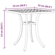 vidaXL Cast Aluminum Garden Dining Table in White