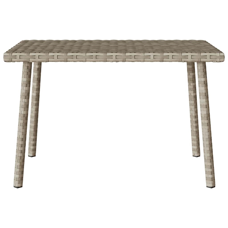 vidaXL PE Rattan Small Garden Coffee Table in Light Gray