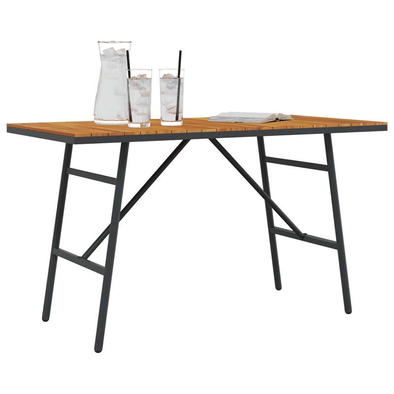 vidaXL Solid Acacia Wood Dining Table in Brown