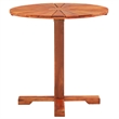 vidaXL Solid Acacia Wood Pedestal Table in Brown